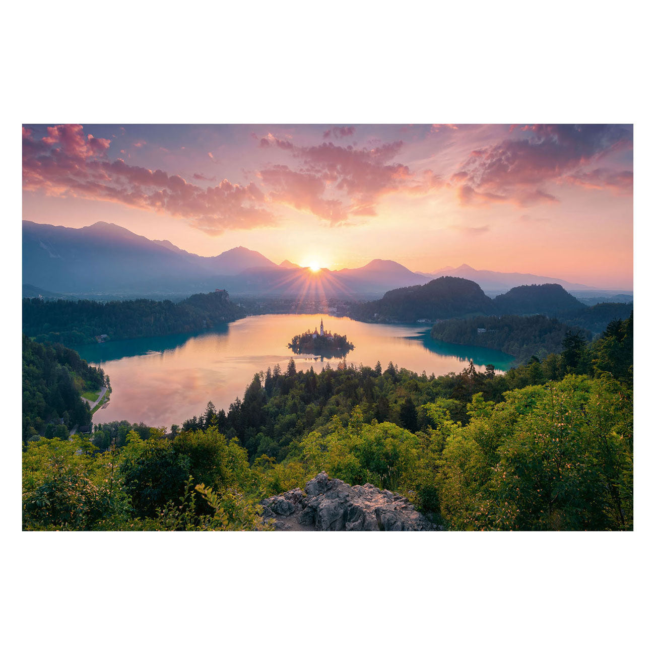 Ravensburger legpuzzel meer van bled slovenie, 3000st.