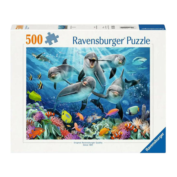 Ravensburger - legpuzzel dolfijnen in het koraalrif 500st.