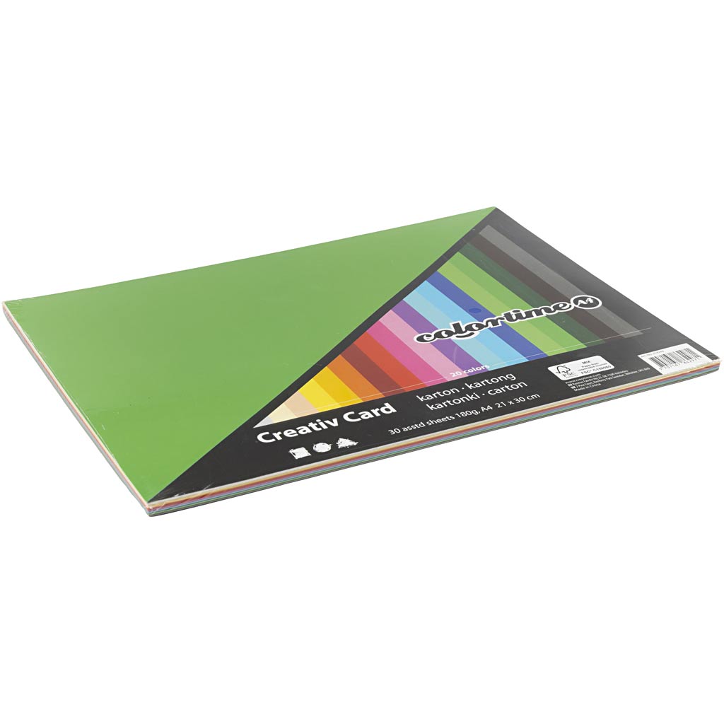 Creativ Company - Creativ Company Https://www.cchobby.nl/gekleurd-karton-a4-vel-210x297-mm-180-gr-diverse-kleuren-30-div-vellen-1-doos