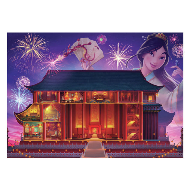 Ravensburger - puzzel disney castles mulan - 1000 stukjes legpuzzel.
