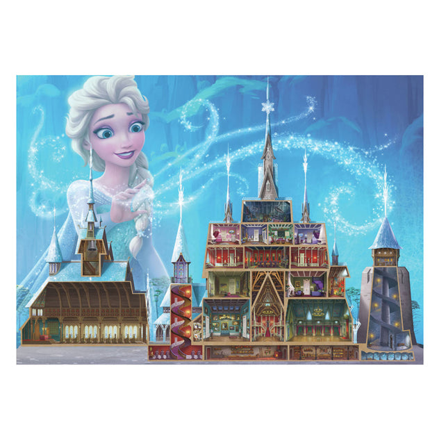 Ravensburger - puzzel disney castles elsa - 1000 stukjes legpuzzel.