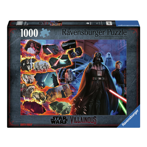 Ravensburger legpuzzel star wars villainous darth vader, 1000st.