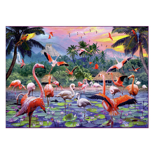 Ravensburger - roze flamingo's 1000pcs
