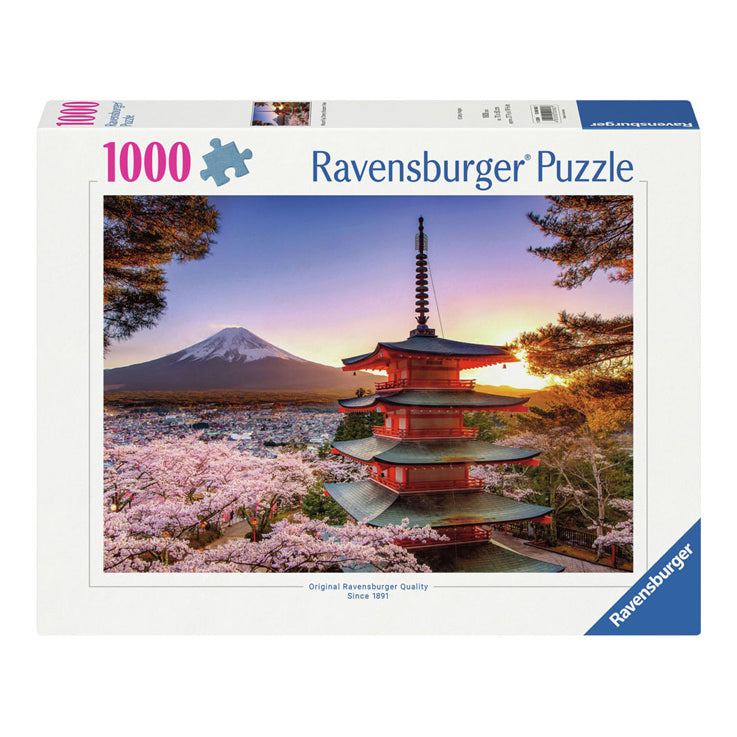 Ravensburger - legpuzzel kersenbloesem bij fuji berg 1000st.