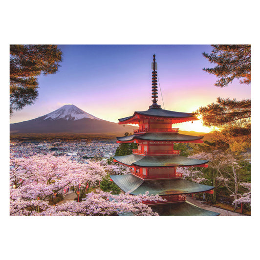 Ravensburger - legpuzzel kersenbloesem bij fuji berg 1000st.
