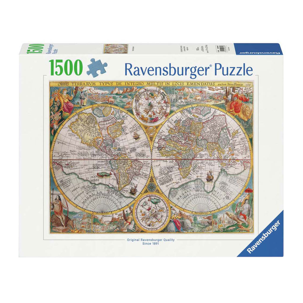 Ravensburger - legpuzzel wereldkaart 1594 1500st.