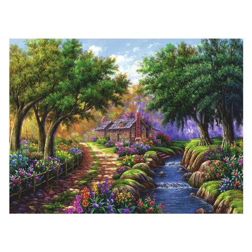 Ravensburger - legpuzzel cottage bij de rivier 1500st.