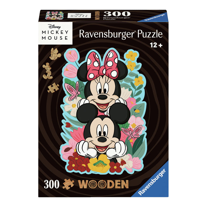Ravensburger - houten legpuzzel mickey mouse & minnie mouse 300st.