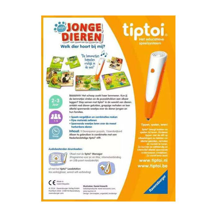 Ravensburger - Tiptoi mijn jonge dieren - interactief spel voor 1-4 jaar -