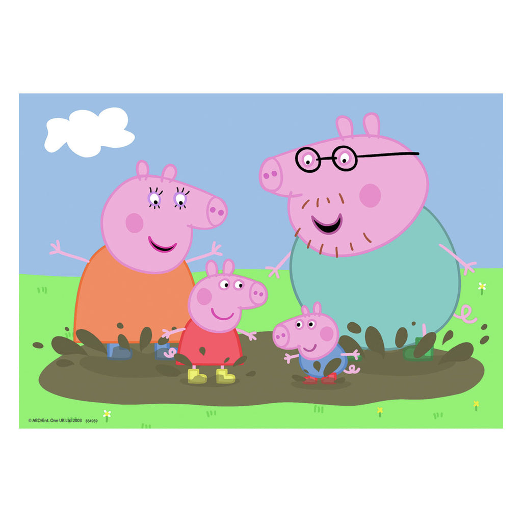 Ravensburger - legpuzzel gelukkige familie peppa pig 2x24 stuks