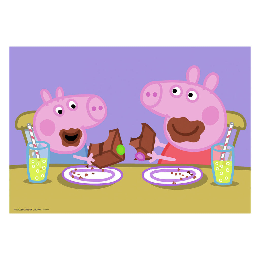 Ravensburger - legpuzzel gelukkige familie peppa pig 2x24 stuks