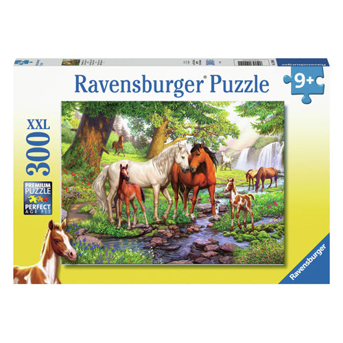Ravensburger - legpuzzel xxl wilde paarden bij de rivier 300st.
