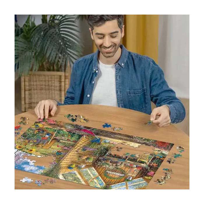Ravensburger - puzzel blik in het tuinhuis - legpuzzel - 300 stukjes extra groot