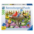 Ravensburger - legpuzzel bij het vogelbadje 500st.