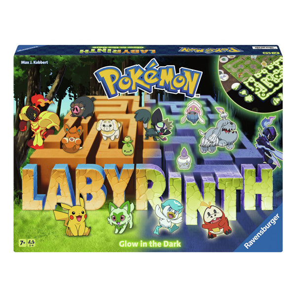 Ravensburger - pokã©mon labyrinth glow in the dark - strategisch bordspel