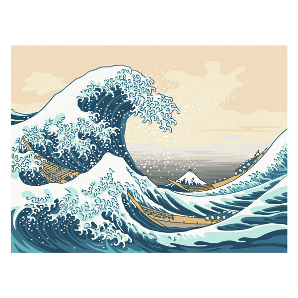 Ravensburger - creart schilderen op nummer - hoksusai: the great wave