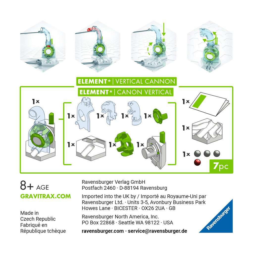 Ravensburger gravitrax element vertical cannon
