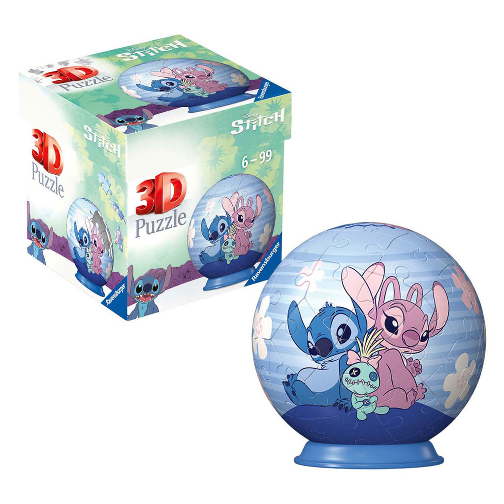 Ravensburger - 3d puzzelbal stitch en angel 54 stuks