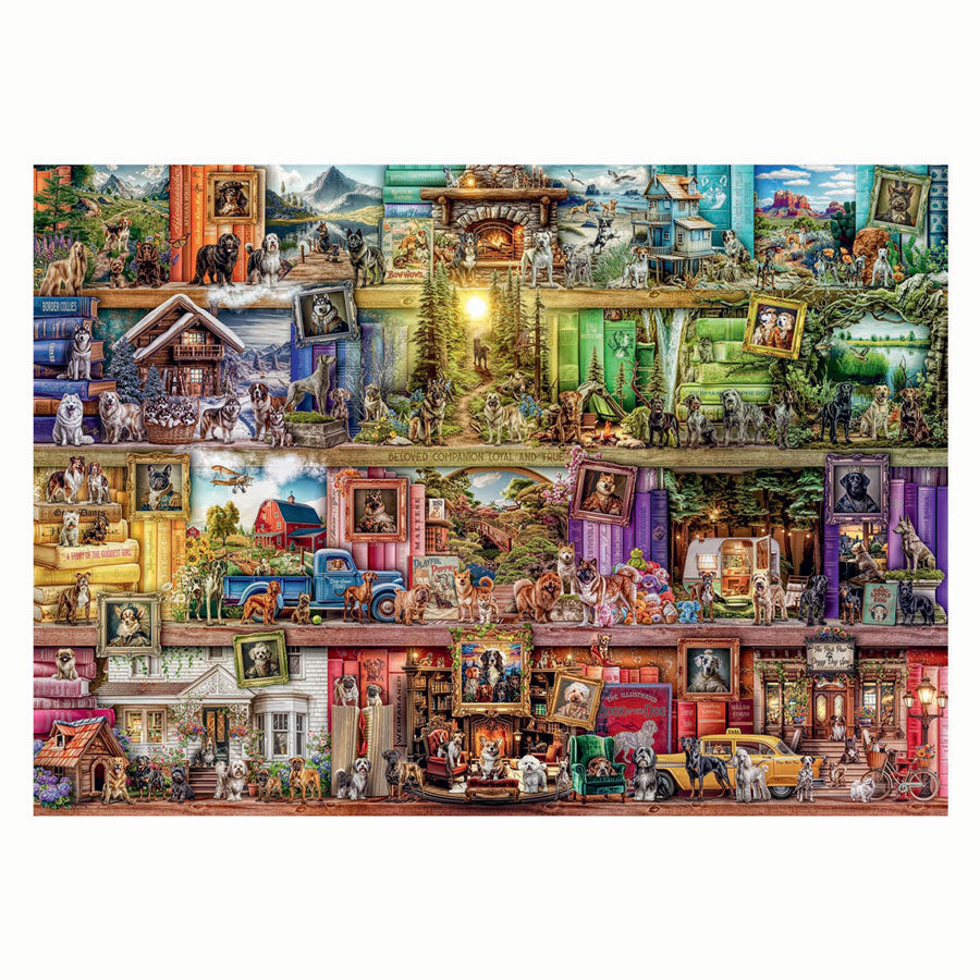 Ravensburger - legpuzzel the library of dogs 1000st.