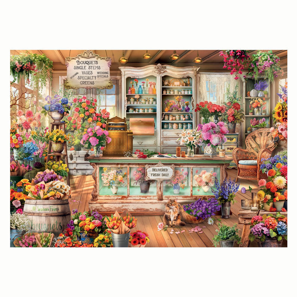 Ravensburger - legpuzzel all seasons flowershop 1000st.