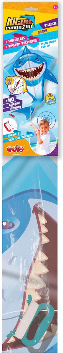 Kites Ready 2 Fly - Kites Ready 2 Fly - pop-up nylon vlieger haai