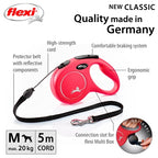 Flexi producten rollijn new classic koord rood m 5 meter tot 20kg
