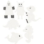 Creativ company https: www.cchobby.nl kruissteken-karton-dieren-robotten-h-8-13-cm-b-8-13-cm-wit-6x3-stuk-1-doos