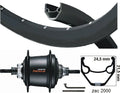 Kgz achterwiel 28inch (622) velg zw spaak zw nexus7 centerlock zwart