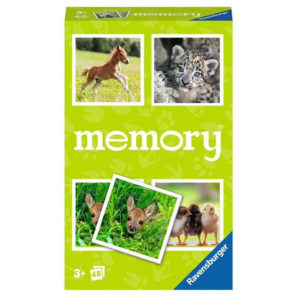 Ravensburger - spel memory jonge dieren pocket