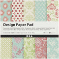 Design papierblok, vel 15,2x15,2 cm, 120 gr, mint groen, paars, 50 vel 1 doos