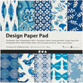 Creativ company design papierblok, vel 15,2x15,2 cm, 120 gr, blauw, 50 vel 1 doos
