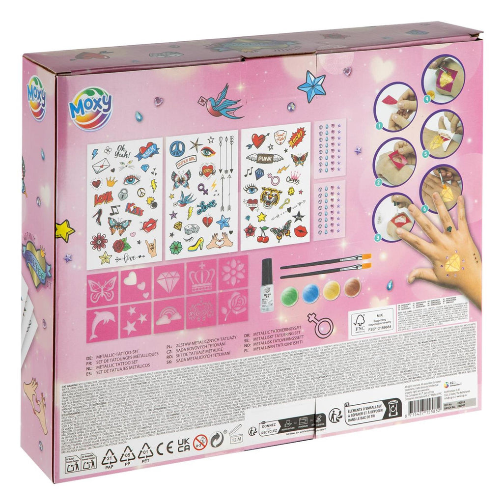 Moxy - Moxy Metallic tattoo set incl. stencils