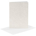 Creativ Company - Creativ Company Https://www.cchobby.nl/kaarten-en-enveloppen-afmeting-kaart-10-5x15-cm-afmeting-envelop-11-5x16-5-cm-glitter-120-250-gr-wit-4-set-1-doos