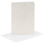 Creativ Company - Creativ Company Https://www.cchobby.nl/kaarten-en-enveloppen-afmeting-kaart-10-5x15-cm-afmeting-envelop-11-5x16-5-cm-glitter-120-250-gr-wit-4-set-1-doos