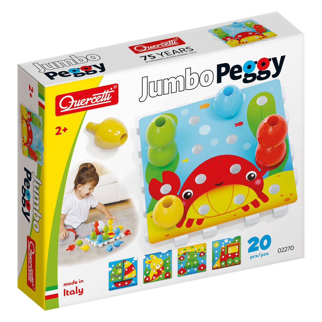 Quercetti - jumbo insteek pinnen 20dlg.