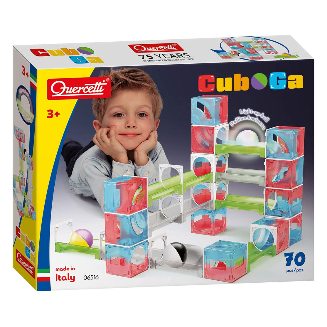 Quercetti - cuboga knikkerbaan - 70dlg.