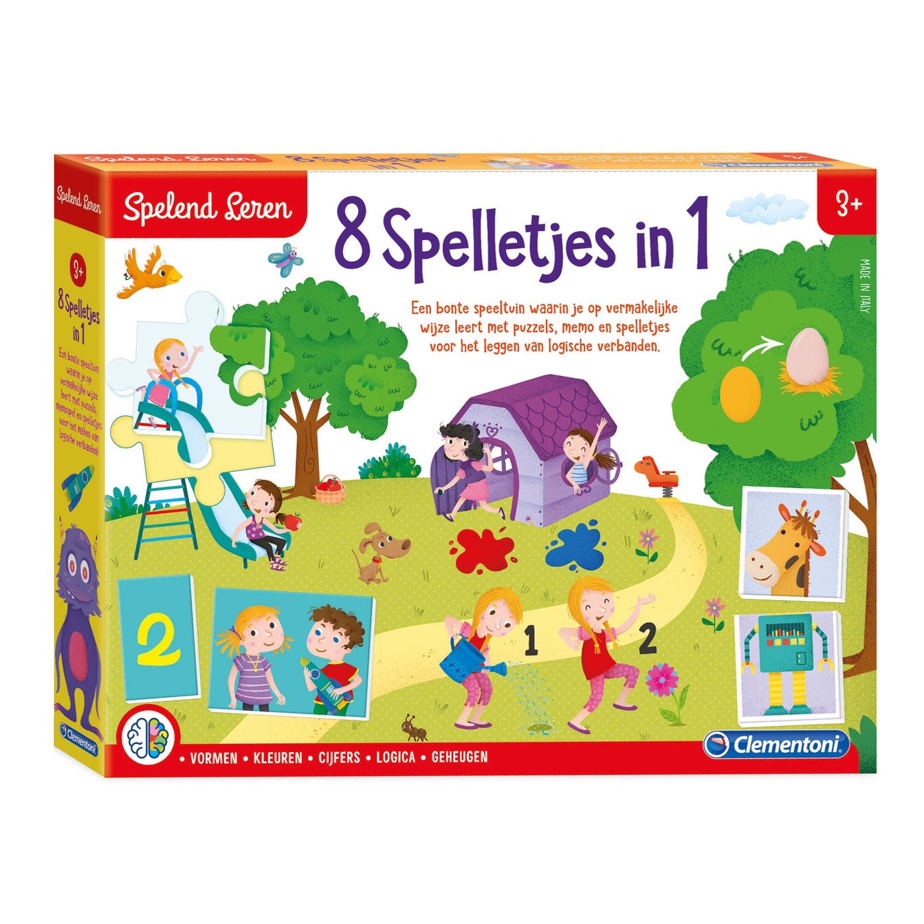 Clementoni - spelend leren - 8 spelletjes in 1