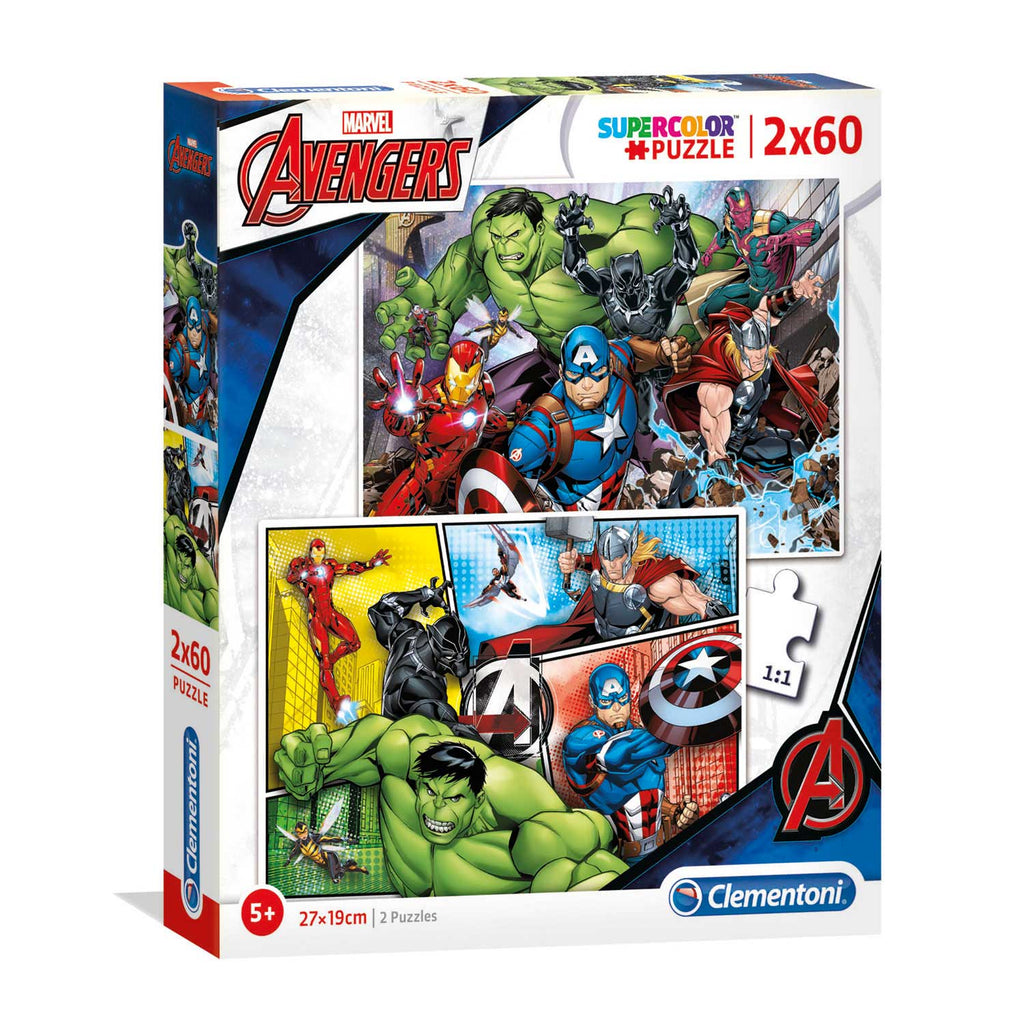 Clementoni - puzzel the avengers 2x60st.