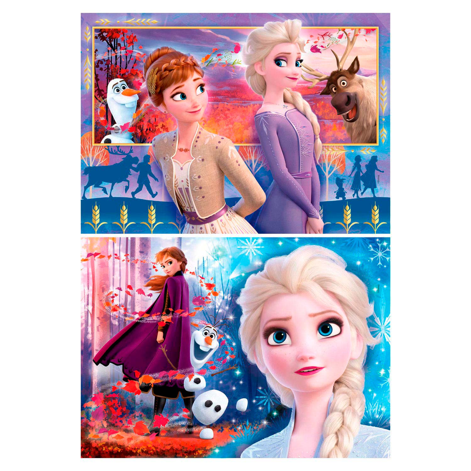 Disney clementoni puzzel frozen 2, 2x60st.