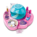 Clementoni - crazy chic - nagelstudio - kinder nagellak met drooglamp - 12-delig - vanaf 12 jaar