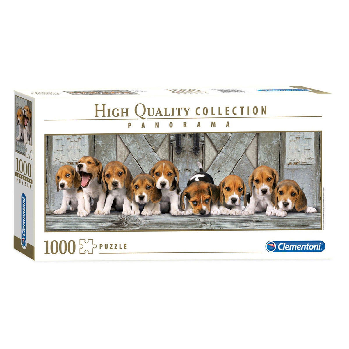 Clementoni panorama puzzel beagles, 1000st.