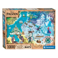 Clementoni - wereldkaart puzzel disney frozen 1000st.