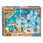 Clementoni - wereldkaart puzzel disney frozen 1000st.