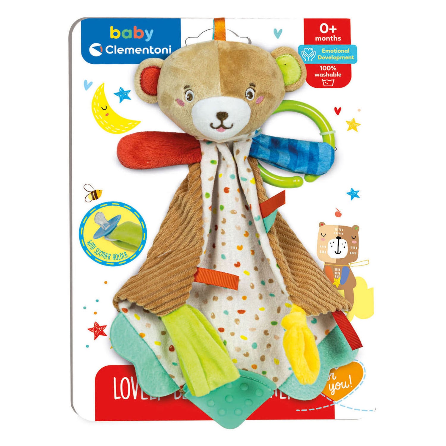 Clementoni baby - pluchen rammelaar beer