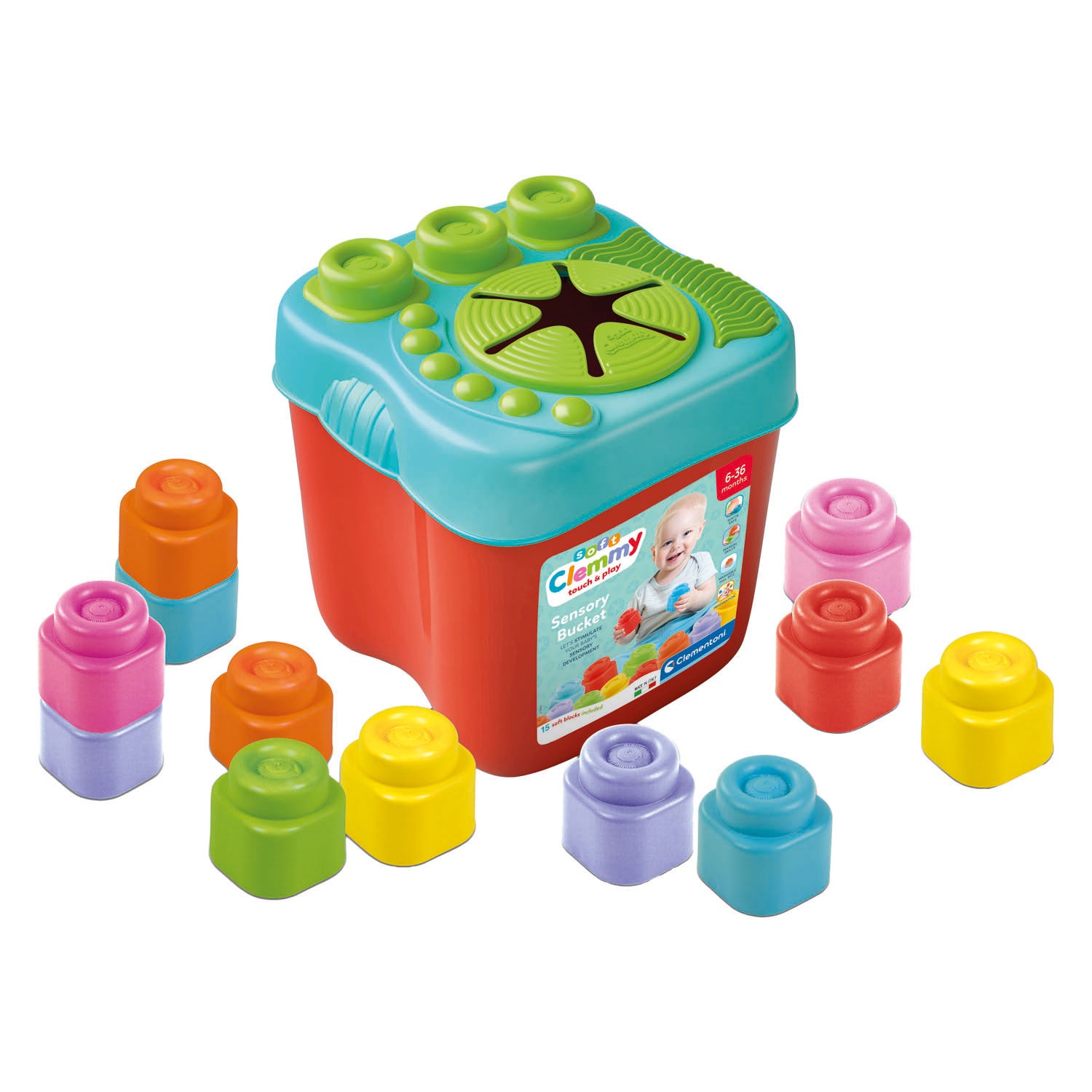 Clementoni baby clemmy - sensory emmer met blokken