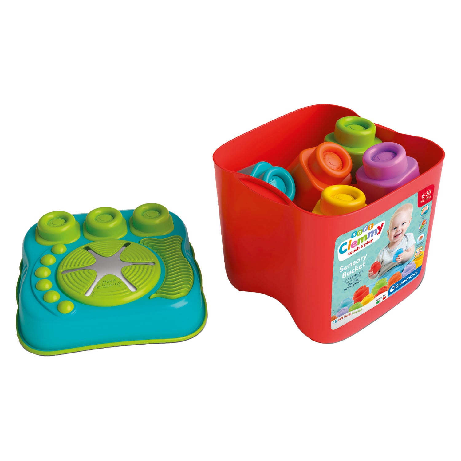 Clementoni baby clemmy - sensory emmer met blokken