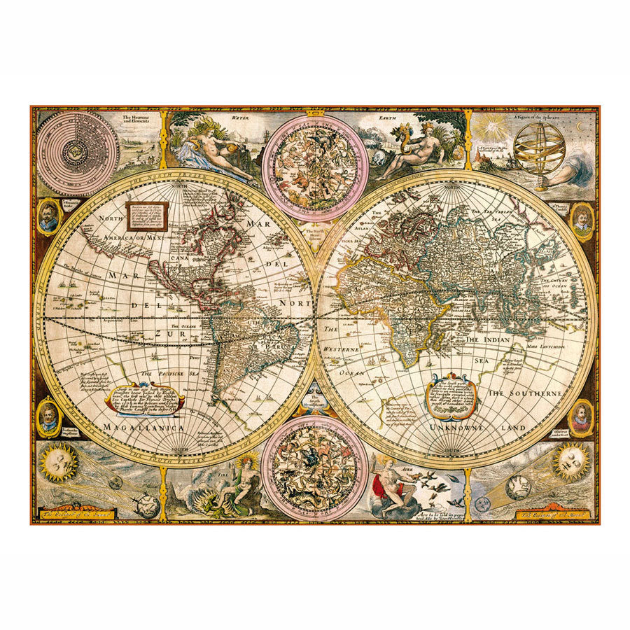 Clementoni puzzel antieke wereldkaart, 3000st.