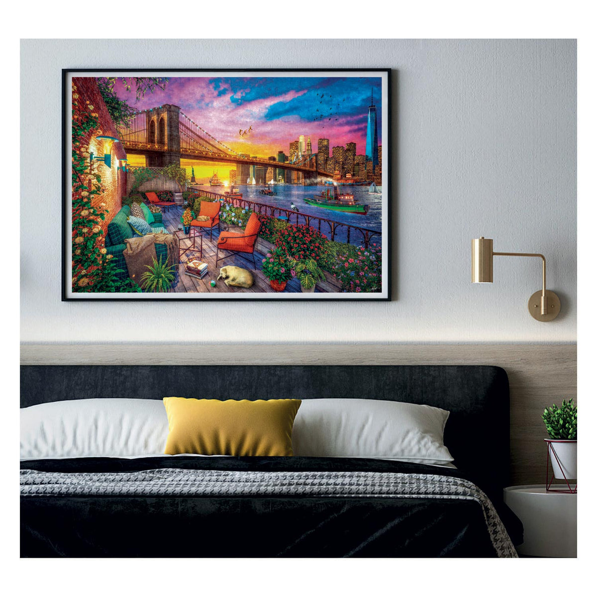Clementoni - puzzel manhattan balcony sunset 3000st.