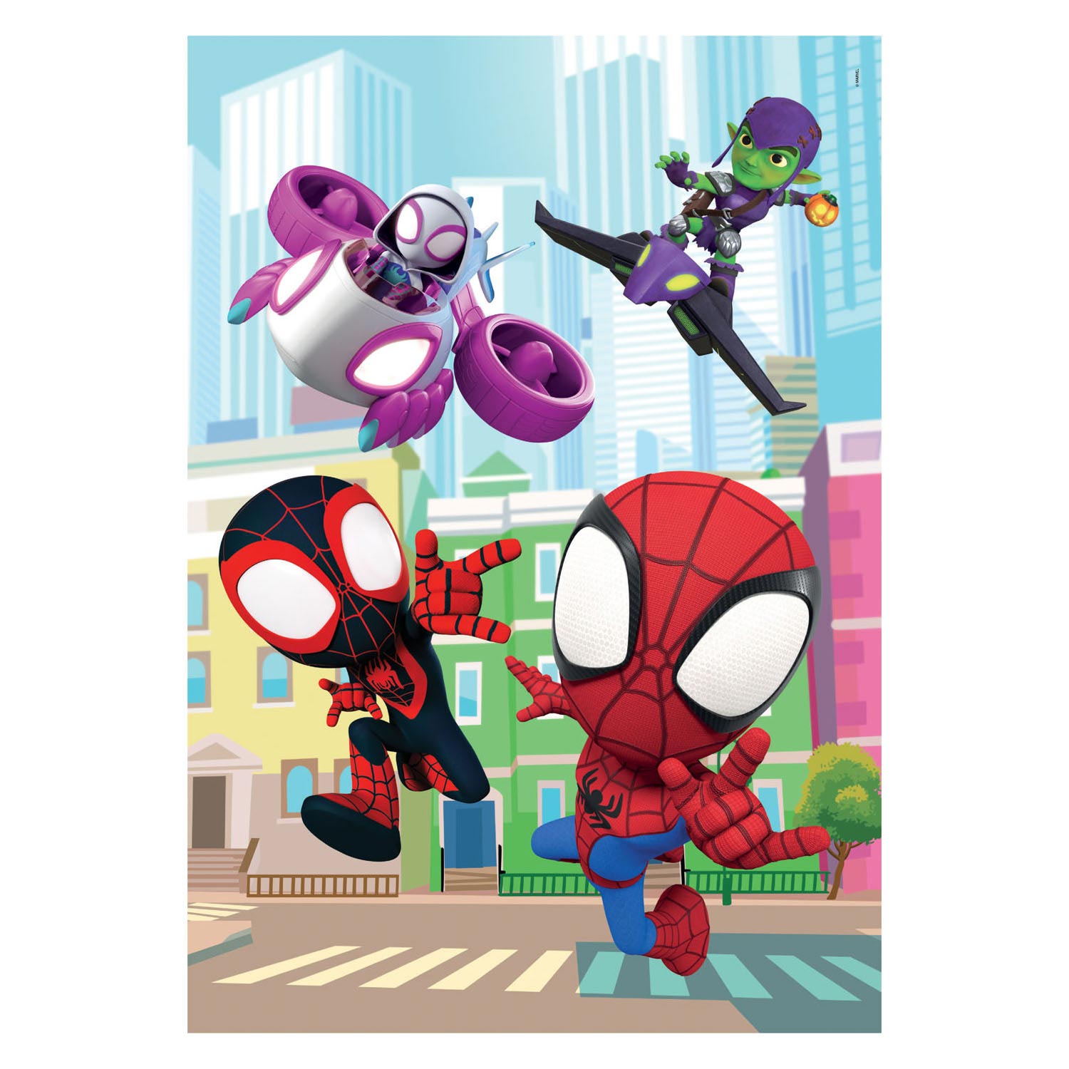 Clementoni - puzzel - 60 maxi stukjes - marvel spidey en zijn geweldige vrienden - kinderpuzzel - vanaf 4 jaar