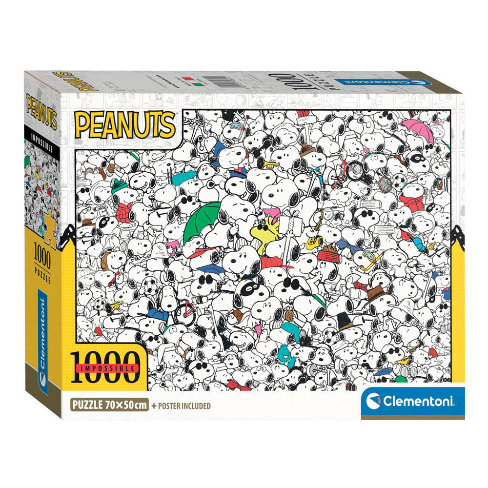 Clementoni - legpuzzel impossible peanuts snoopy 1000st.